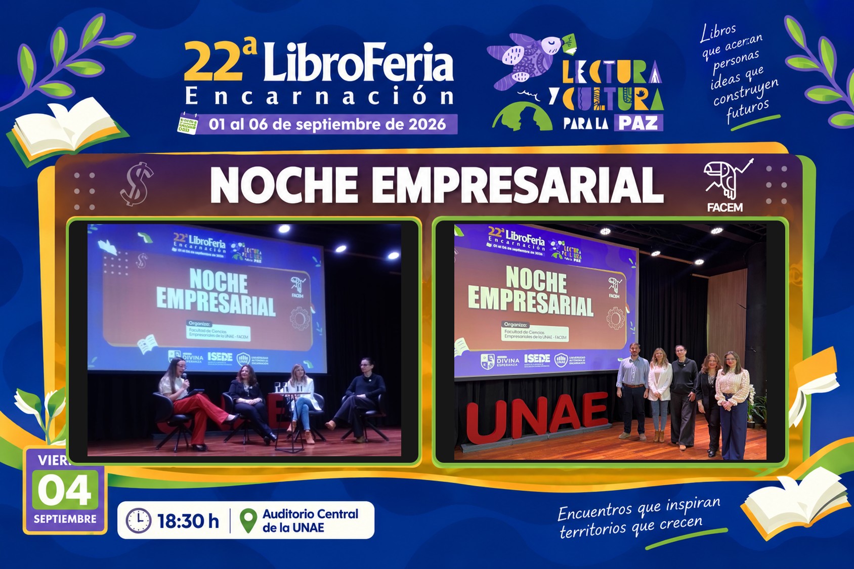 Imagen de portada de El CEMER presente en la 22ª Libroferia Encarnación (Paraguay): investigación, mujeres rurales y cooperación transfronteriza