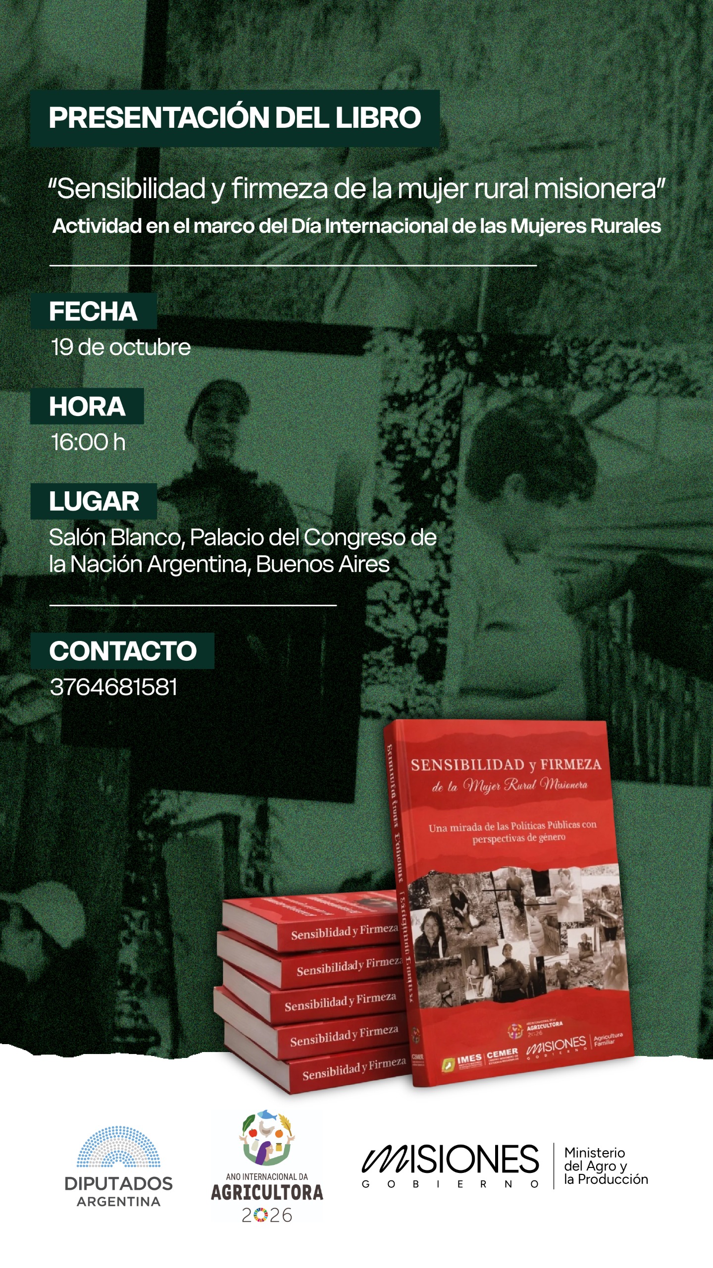 Imagen de portada de Presentación del "Libro Sensibilidad y Firmeza de la Mujer Rural Misionera" en la Honorable Cámara de Diputados de la Nacion Argentina